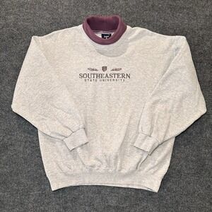 Vintage Southeastern State University Sweater Jones And Mitchell‎ Sz XL Gray
